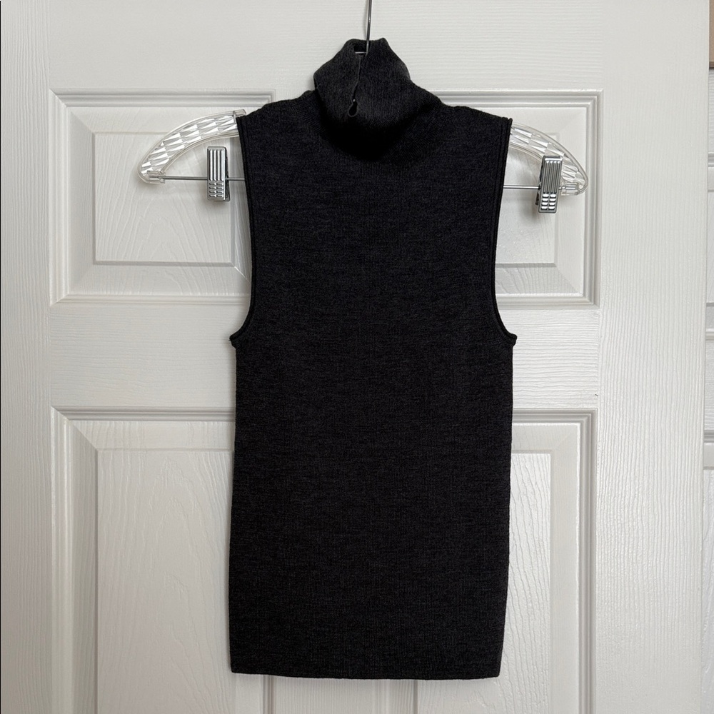 COS Charcoal Wool Sleeveless Knit Top XS